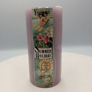 Vintage Discontinued YANKEE Summer Holiday Scented 6" Pillar Candle Sealed 01373